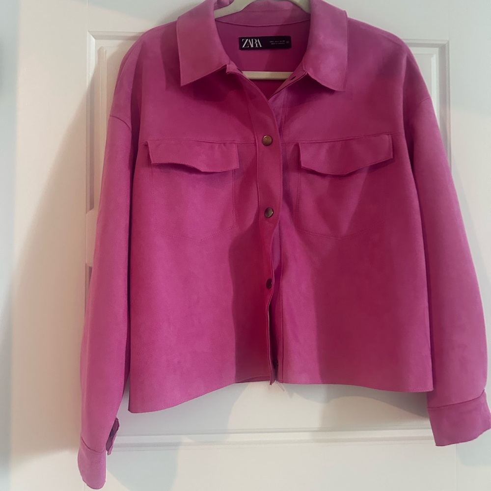 Zara Women's Vibrant Pink Utility Jacket